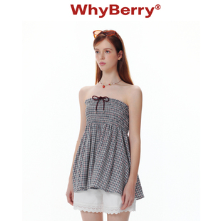 WhyBerry 邂逅 法式 复古两穿设计抹胸半裙独特夏日感短裙 25SS