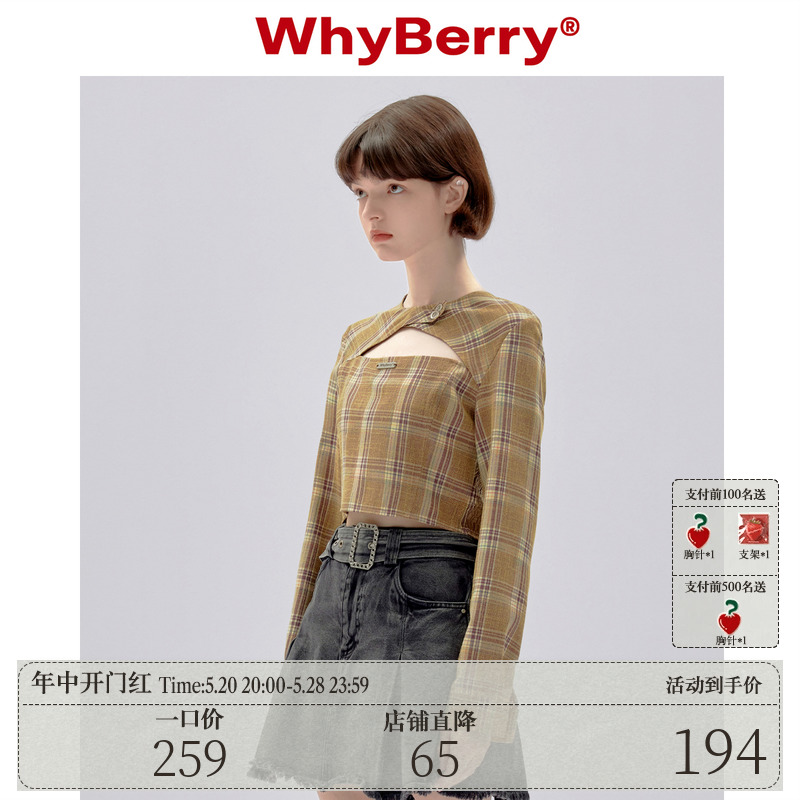 长袖长袖上衣WhyBerry镂空