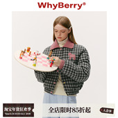 小马圆舞曲 WhyBerry 25AW 撞色格纹面包服防风加厚保暖短外套