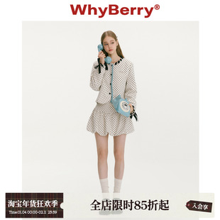 WhyBerry 25AW“小夜百合”俏皮少女感波点半裙中腰花苞半身裙女