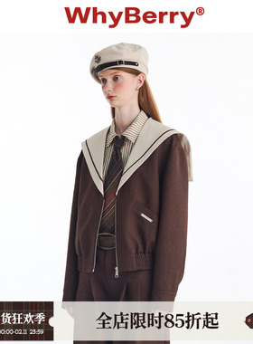 WhyBerry 24AW“星海探险家”海军领外套复古英伦风长袖夹克廓形