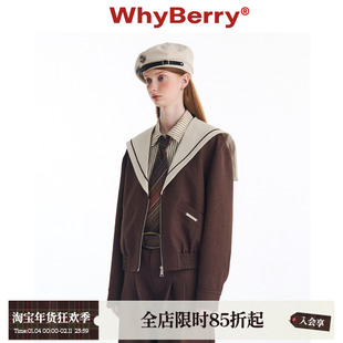 WhyBerry 24AW“星海探险家”海军领外套复古英伦风长袖夹克廓形