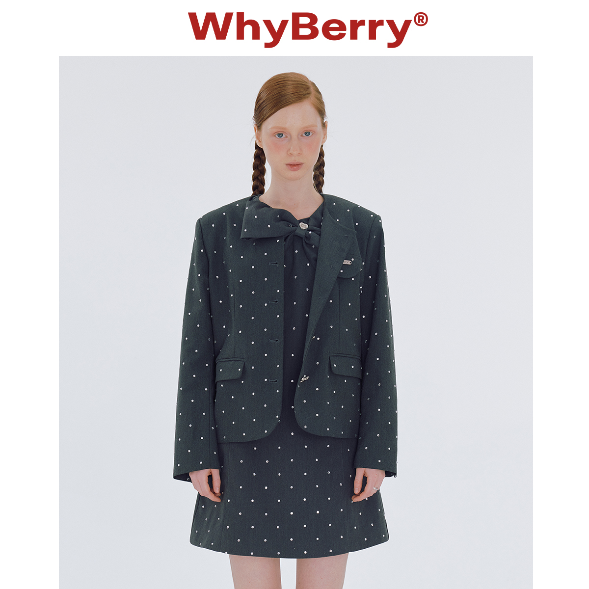 WhyBerry垫肩设计外套