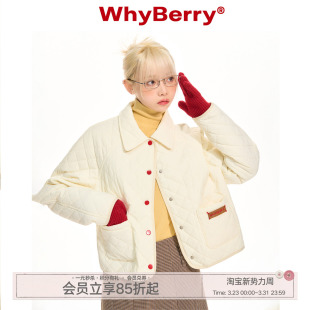 内胆夹棉厚外套女慵懒复古棉服秋冬 空气苏打 WhyBerry 22AW