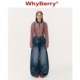 慵懒百搭宽松背带裤 WhyBerry 复古水洗牛仔裤 丹宁木马 女 25AW