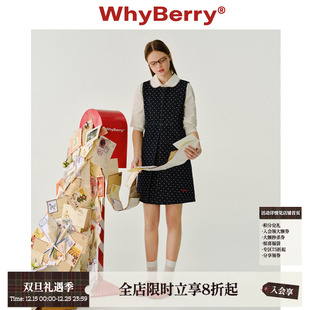 25SS 套装 牛仔甜心 连衣裙U领少女风裙子衬衫 波点无袖 WhyBerry