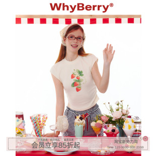 25SS 短袖 草莓之恋 T恤简约高弹夏季 水果印花无袖 WhyBerry