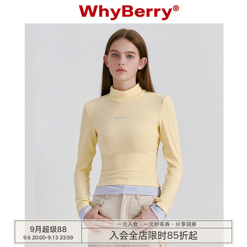 长袖百搭薄款t恤whyberry