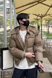 轻熟风加厚羽绒棉棉衣 黑色 MY05/P165  控215图片