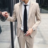 轻熟风色织质感面料男士修身休闲西装西服X113/P165控195，男装西服套装，电商A242