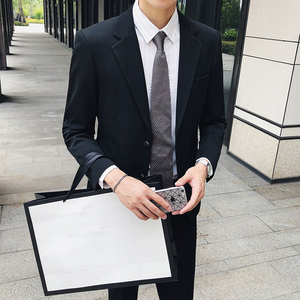 轻熟风色织质感面料男士修身休闲西装西服 X113/P165 控195图片