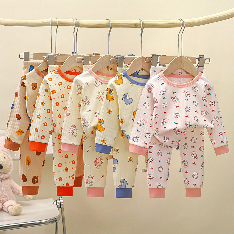 儿童内衣纯棉套装秋季新款男童秋衣秋裤宝宝睡衣女童家居服童装