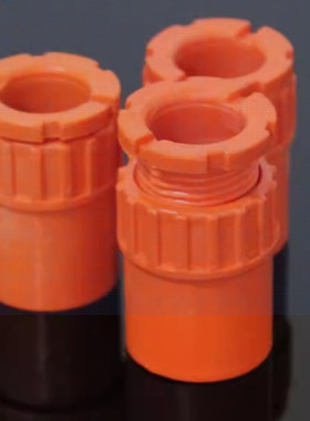 鸿雁PVC电工管彩色4分6分拧紧螺母红色和蓝色FSJQ20-R/FSJQ16B