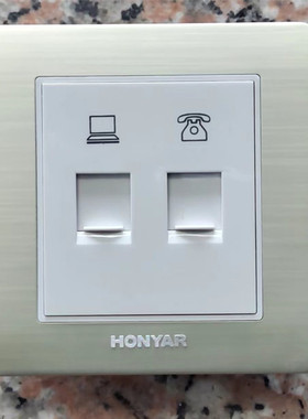 鸿雁电脑电话插座Tiber.TB系列/开关插座/TB86ZD8-ZD4I