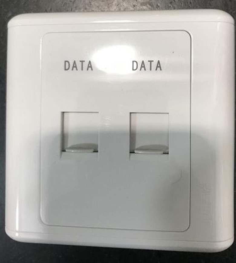 没模块双电脑插座HONYAR/鸿雁