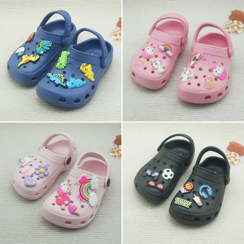 儿童洞洞鞋防滑卡通DIY夏季外穿