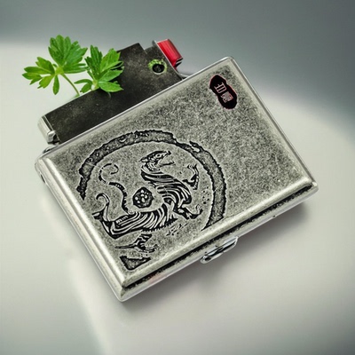特价包邮正品双枪【四神兽之白虎】16支纯铜复古烟盒 超薄 创意