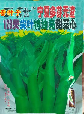 宁夏多芽无渣128天尖叶特油亮甜菜心种子秋冬季播耐寒青菜蔬菜籽