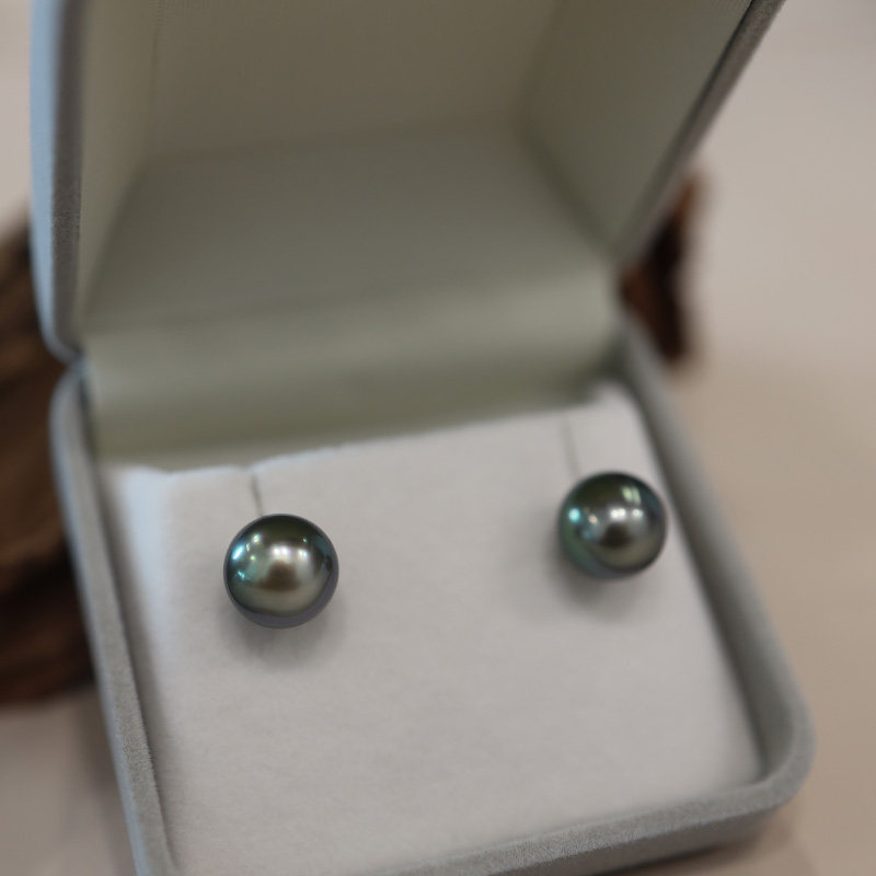 年货节 s925银海水大溪地孔雀绿素钉耳钉 直播专拍不退改,珠宝/钻石/翡翠,耳饰,淘宝优惠券,粉丝福利购,淘宝优惠卷