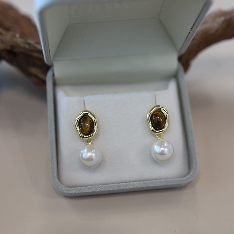 年货节 s925银虎晶石极光淡水爱迪生珍珠耳钉 直播专拍不退改,珠宝/钻石/翡翠,耳饰,淘宝优惠券,粉丝福利购,淘宝优惠卷