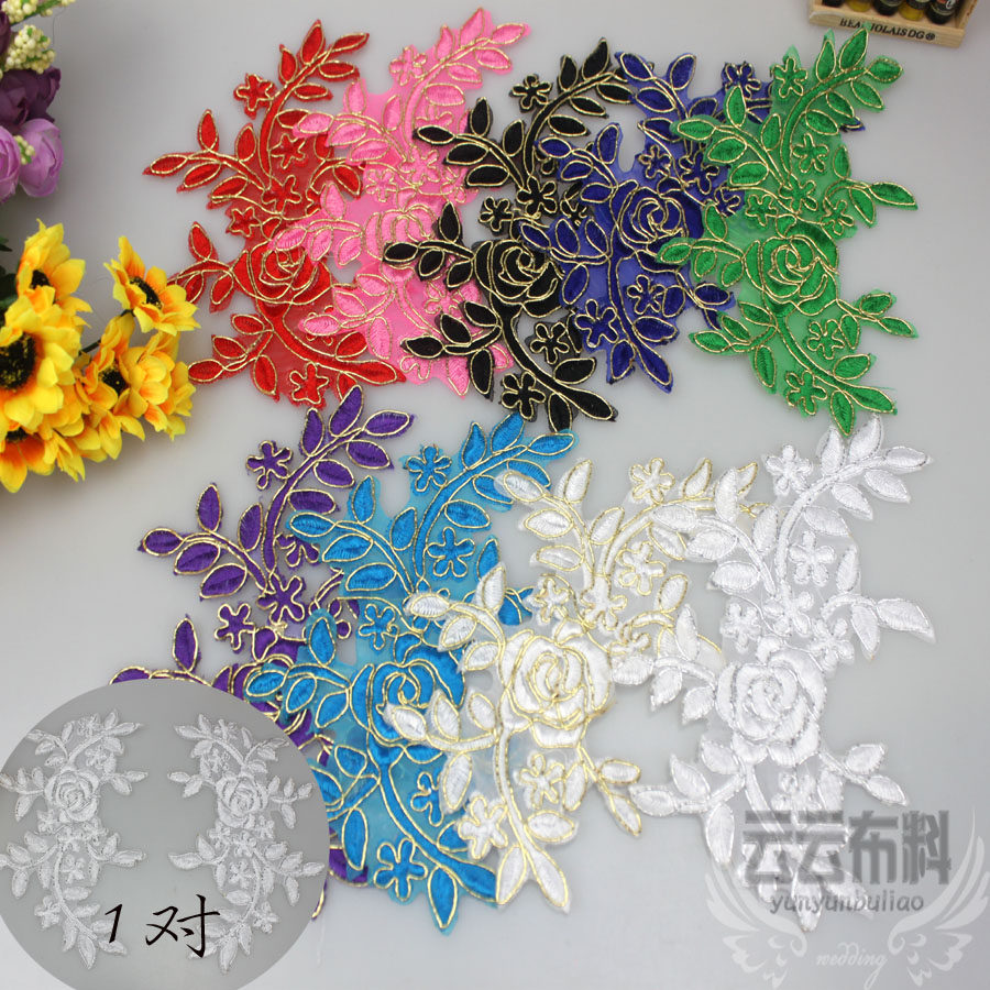 婚纱刺绣贴花片对花 手工DIY新娘头饰品材料 白红黑蕾丝服装布帖|msdalam kategori rumah Fabrik, bahan-bahan jahitan DIY, alat dan produk siap, Aksesori jahit DIY/aksesori/aksesori, pes kain - dari Buy2taobao.com untuk memberikan perkhidmatan ejen Taobao profesional membeli