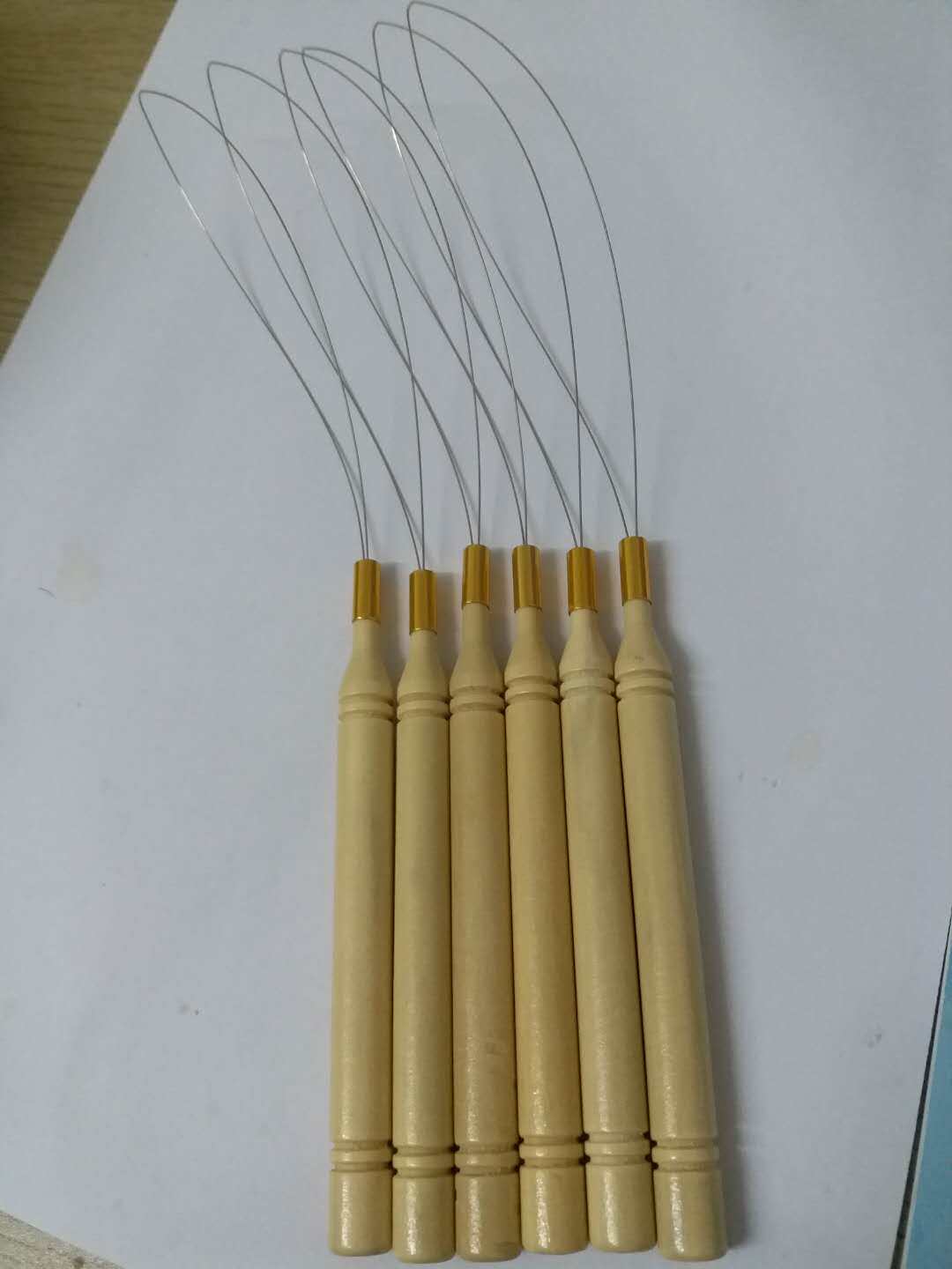 머리 확장 크로 셰 뜨개질 가발 헤어 살롱 특수 나무 손잡이 크로 셰 뜨개질 와이어 크로 셰 뜨개질 페르시 나무 크로 셰 뜨개질 머리 후크