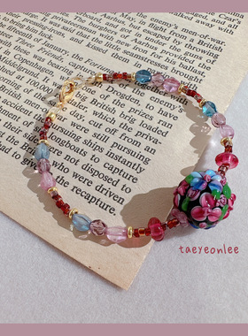 雕花琉璃珠捷克珠手链手串