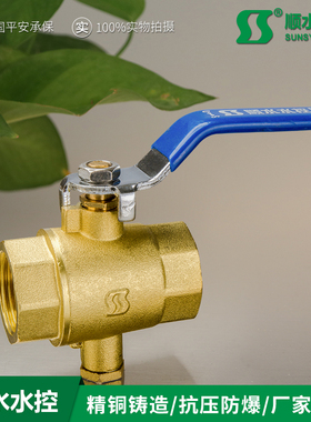 黄铜测温球阀暖气加厚热力螺纹丝扣4分6分1寸DN15DN20热量表球阀