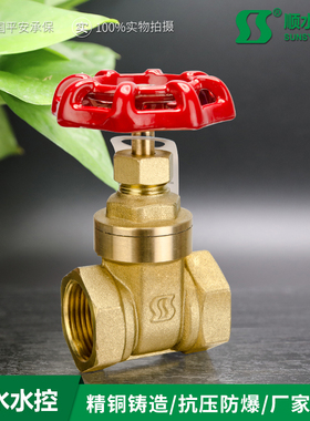 加厚丝扣黄铜闸阀自来水表管阀门内螺纹表前后阀PPR2双热熔4分6分