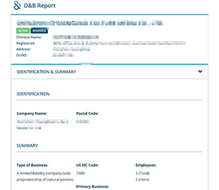邓白氏报告DB report DUNS商业申请服务加急注册认证
