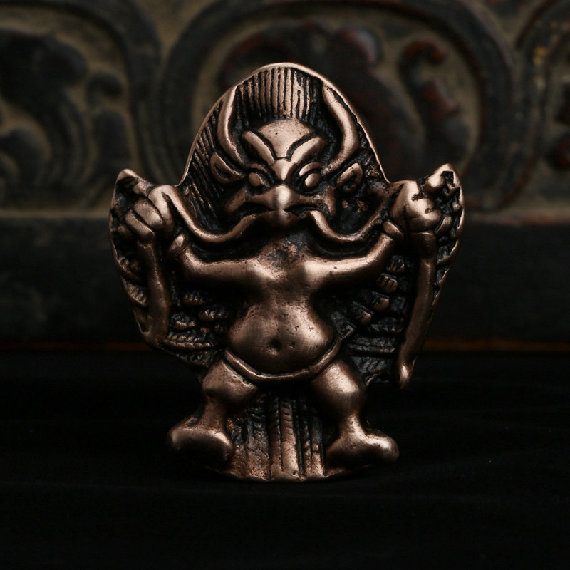 西藏手工藏式天铁托甲大鹏鸟吊坠图片
