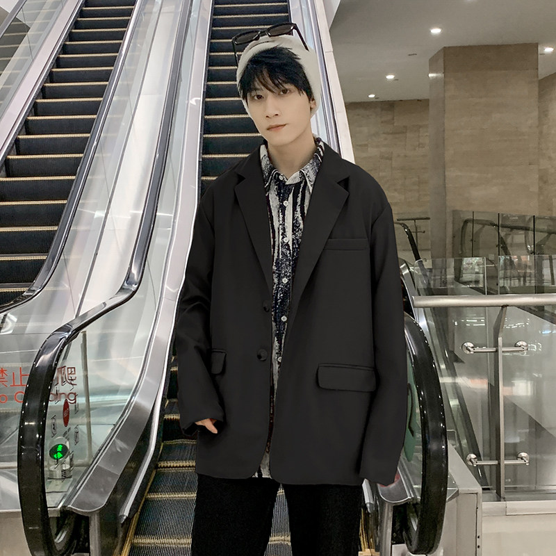 XZ030-P115春季2022个性宽松黑色西装外套百搭外套,男装西服套装,星座610A-3（原钱塘4015)