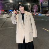 XZ032-P115宽松休闲西装潮流外套男韩版双排扣纯色西服男上衣，男装西服套装，星座610A-3（原钱塘4015)