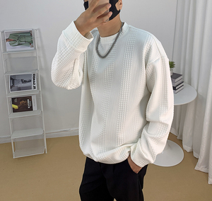 610A-3 -WY081-P68韩版秋季男士长袖卫衣宽松休闲上衣纯色外套图片