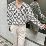 CS003-P65/2021数码印花衬衣帅气潮流韩风衬衫，男装衬衫，星座610A-3（原钱塘4015)