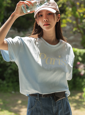 时尚休闲印花短袖t恤女2026新款爆款设计感上衣夏季体恤宽松显瘦