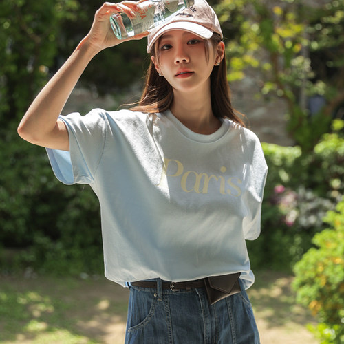 时尚休闲印花短袖t恤宽松显瘦