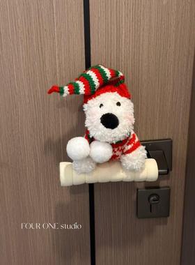 【西高地门把手】新品可爱圣诞保护套少女红色系秋冬创意闺蜜礼物