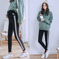 Bà bầu quần legging 2019 phiên bản Hàn Quốc của quần cotton mới thể thao dày mùa thu và mùa đông mẹ mặc quần áo mùa thu - Phụ nữ mang thai quần / quần bụng quần vải bầu