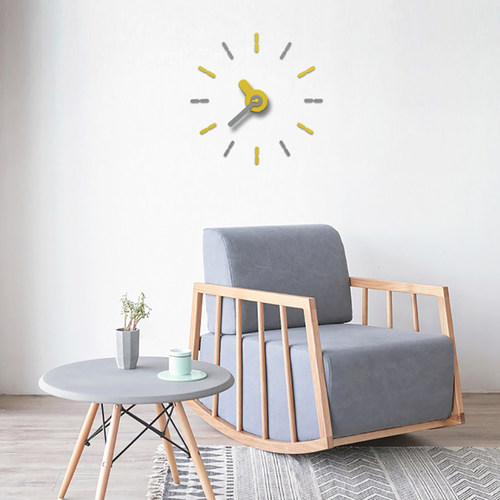 N多配色免打孔创意墙钟磁吸式