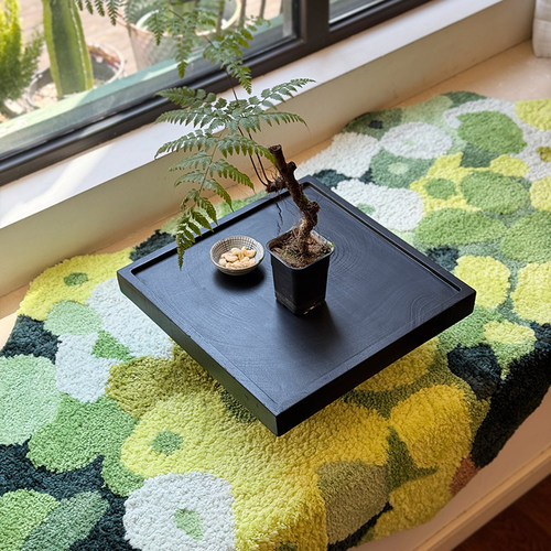 日式胡桃木碳化飘窗茶桌小桌矮几