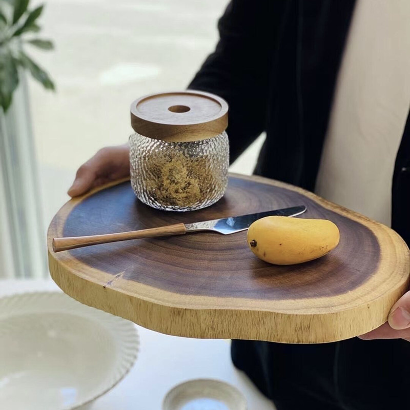 日式实木餐用托盘相思木砧板不规则整木菜板木质茶盘原木摆件餐盘,餐饮具,餐用托盘,淘宝优惠券,粉丝福利购,淘宝优惠卷