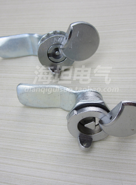 海坦MS705-3A不锈钢圆柱锁转舌锁 封铅锁 A705三角一字带盖防尘锁