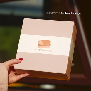 2025新款达克瓦兹甜品烘焙点心包装盒雪花酥马卡龙包装袋饼干盒子