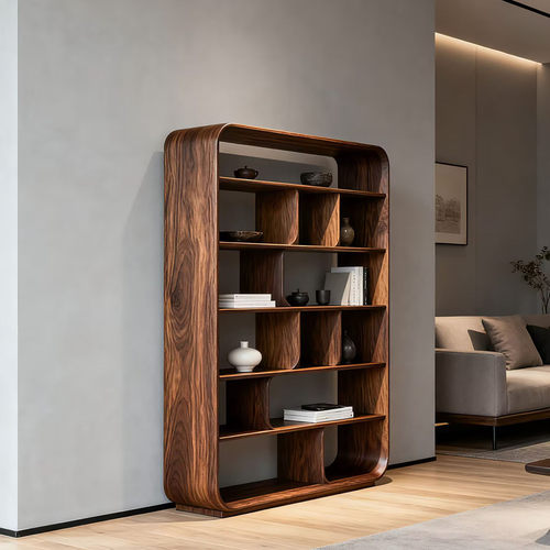 新中式实木书架宋式美学置物架