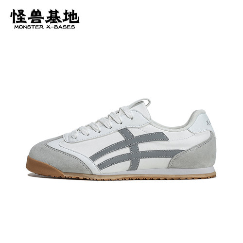怪兽基地德训女鞋秋季2025新款复古百搭运动运动鞋休闲板鞋阿甘鞋