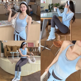 YSH 固定胸垫休闲日常工字背健身运动内衣收副乳瑜伽服 畅动背心