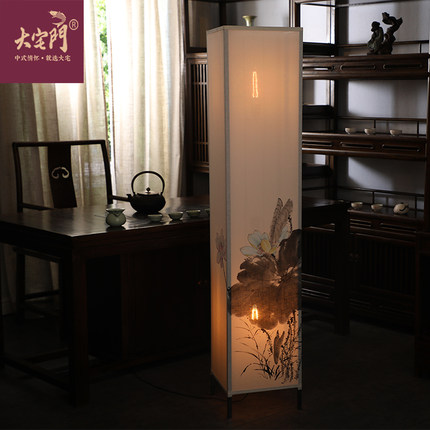 新中式茶几立式灯书房复古床头落地灯卧室客厅台灯ins风简约现代