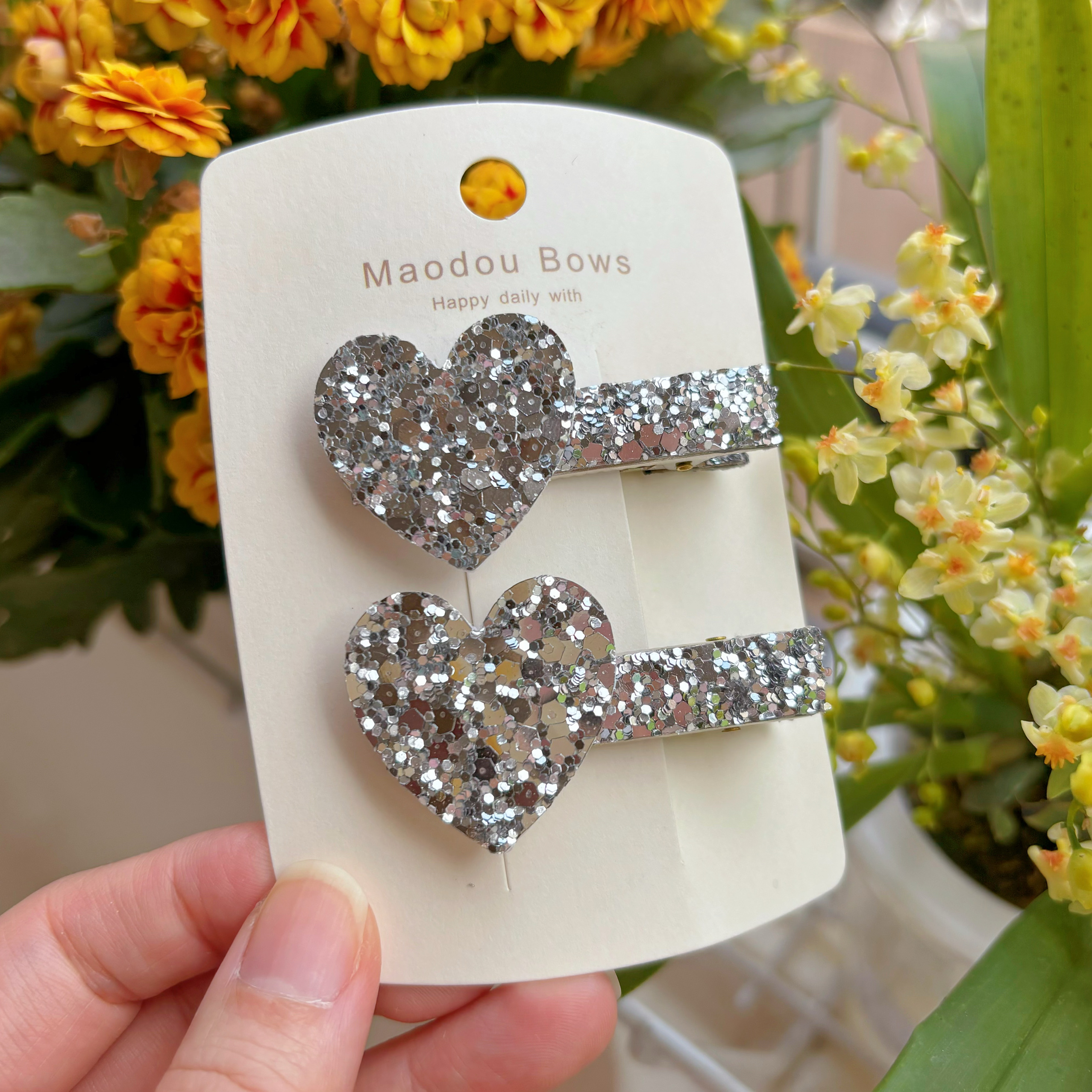 韩国防锈儿童侧边夹小众爱心闪亮片碎发夹精致刘海夹发饰头饰