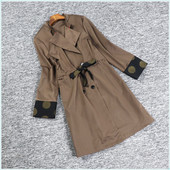 卷边袖 2021春汉派S系列 衣佳人折扣女装 波点潮搭时髦风衣外套